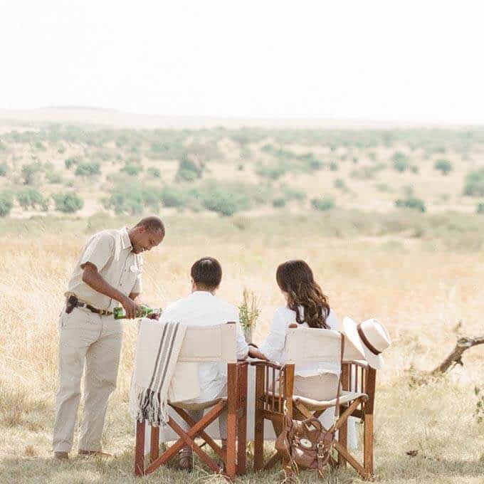 Enjoy a bush breakfast in Serengeti National Park during your stay at Roving Bushtops