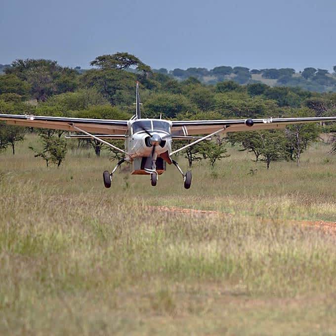Charter flight to Serengeti National Park