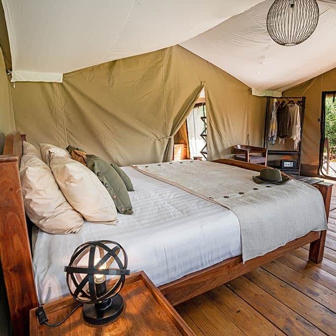Your luxury safari tent at Lemala Ewanjan Tented Camp in the Serengeti