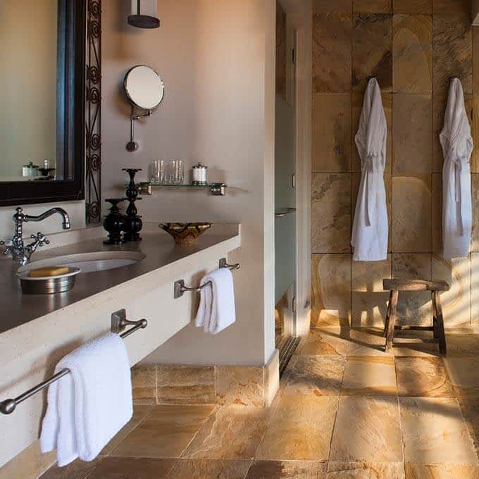 The en-suite bathroom at Four Seasons Safari Lodge Serengeti in Serengeti National Park