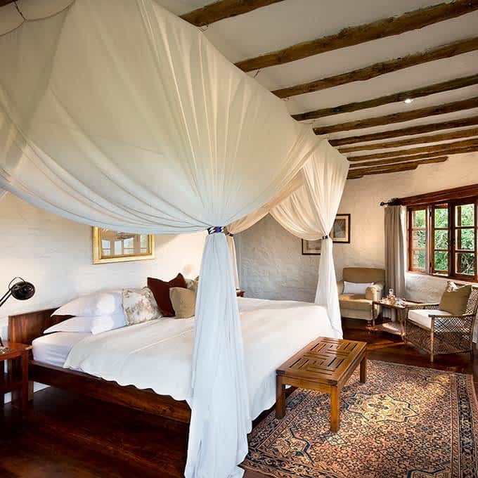 A luxury cottage at Klein's Camp in Serengeti