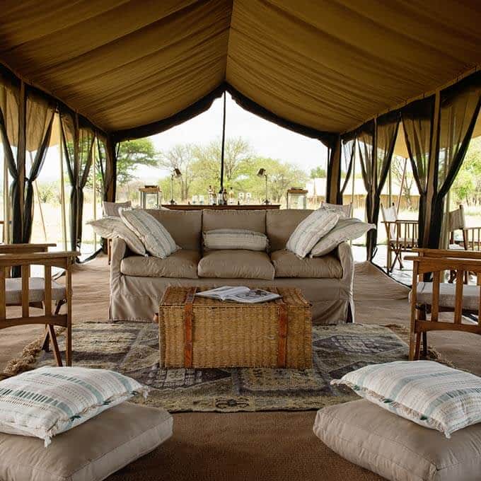 Lounge area at Nomad Serengeti Safari Camp in Serengeti National Park