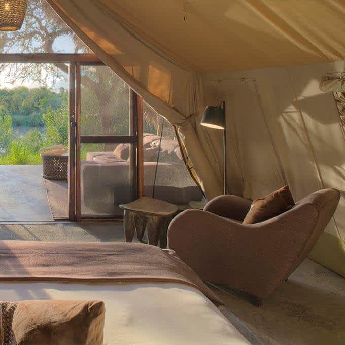 Luxury safari tent at andBeyond Grumeti Serengeti Tented Camp