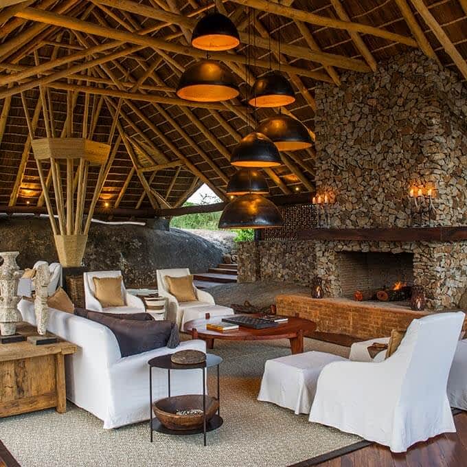 Main area at Mwiba Lodge in the Greater Serengeti Area in Tanzania