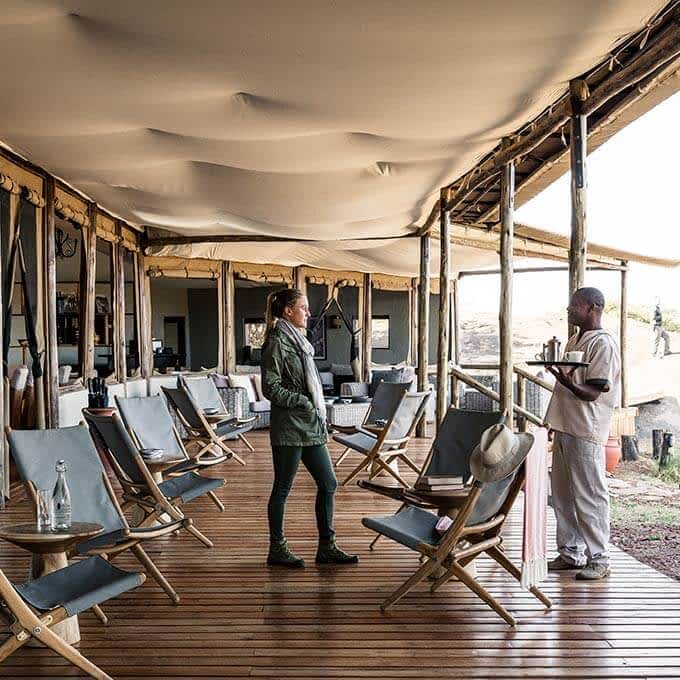 Main area at Sanctuary Kusini in the Serengeti in Tanzania