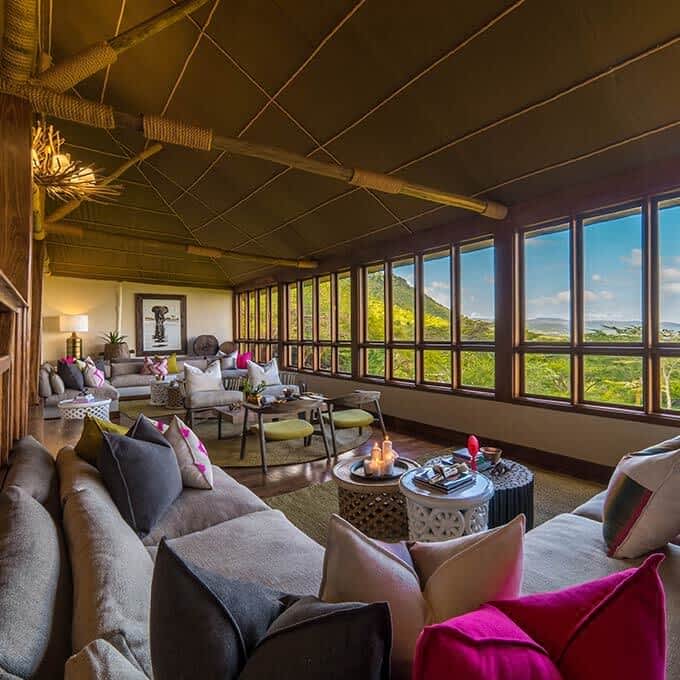 Main area at Taasa Lodge in the Serengeti in Tanzania