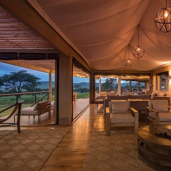 The main lodge at Dunia Camp in Serengeti National Park in Tanzania