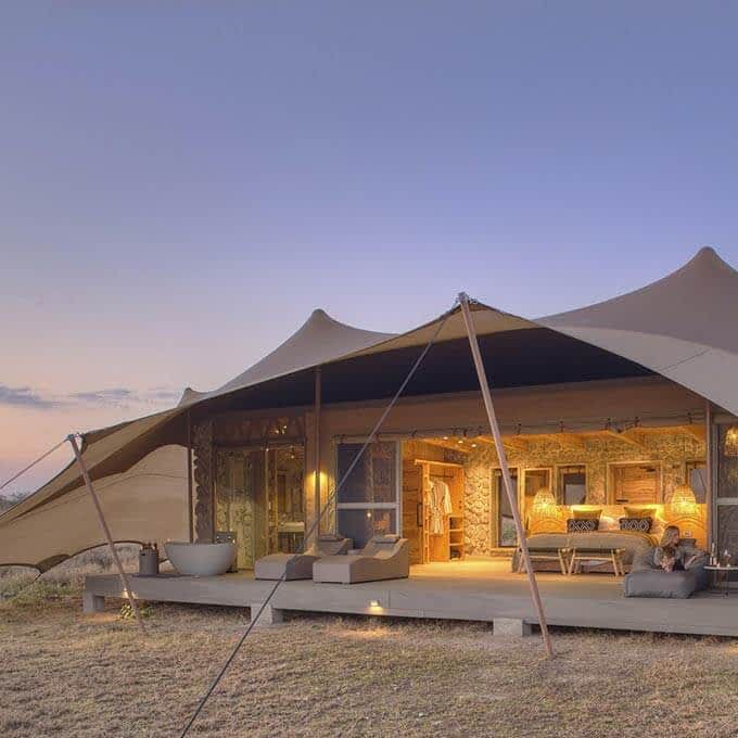 Namiri Plains offers cool and elegant safari tents Serengeti National Park