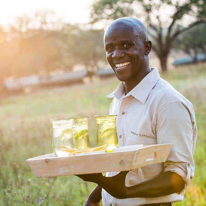 Let yourself be pampered by Nomad Serengeti Safari Camp's topnotch staff in Tanzania