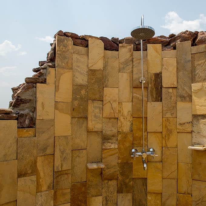 Your outside shower at Kubu Kubu Tented Camp in Serengeti National Park