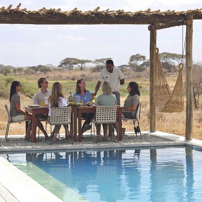 The pool at Namiri Plains in Tanzania