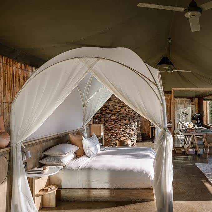 Luxury suite at Singita Faru Faru Lodge in Tanzania