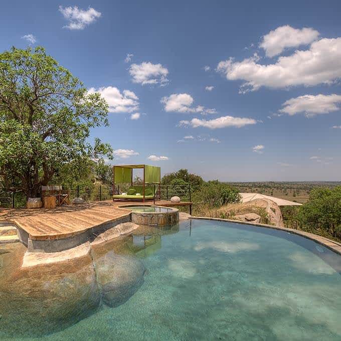 Cool down in the swimming pool after an exciting safari day at Serengeti Bushtops