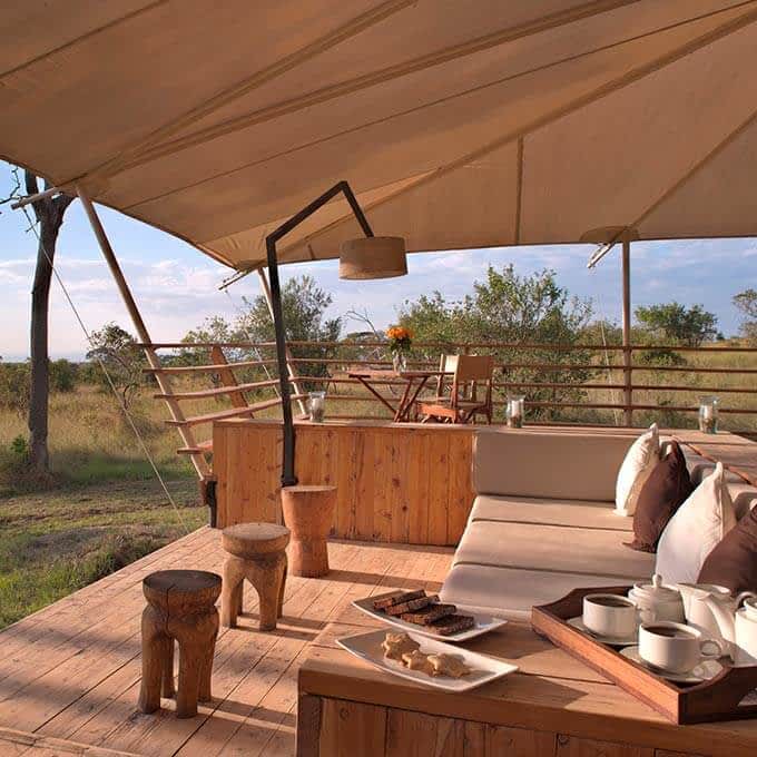 View from your tented suite at Serengeti Bushtops in Tanzania